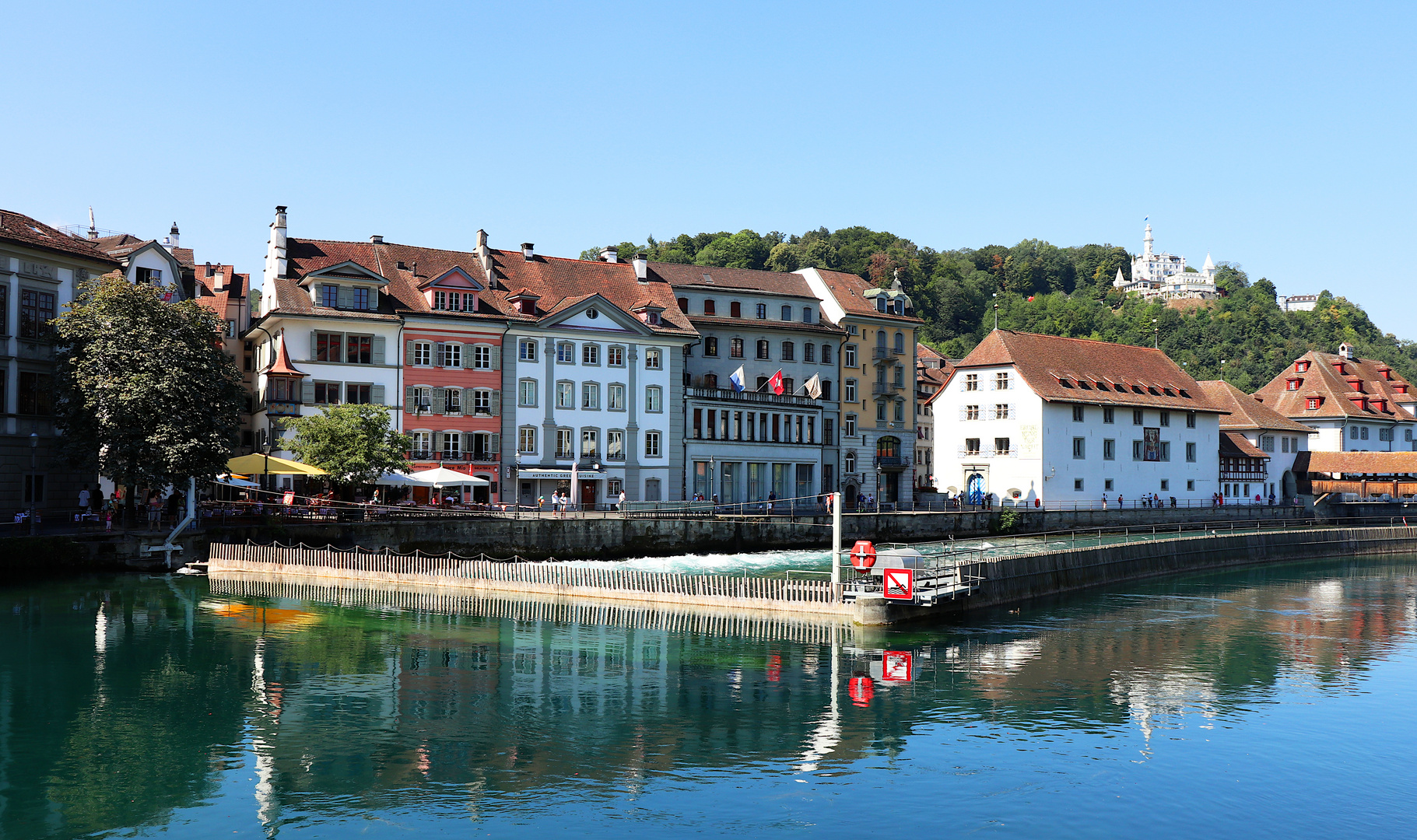 Reuss Stauwehr Luzern 2