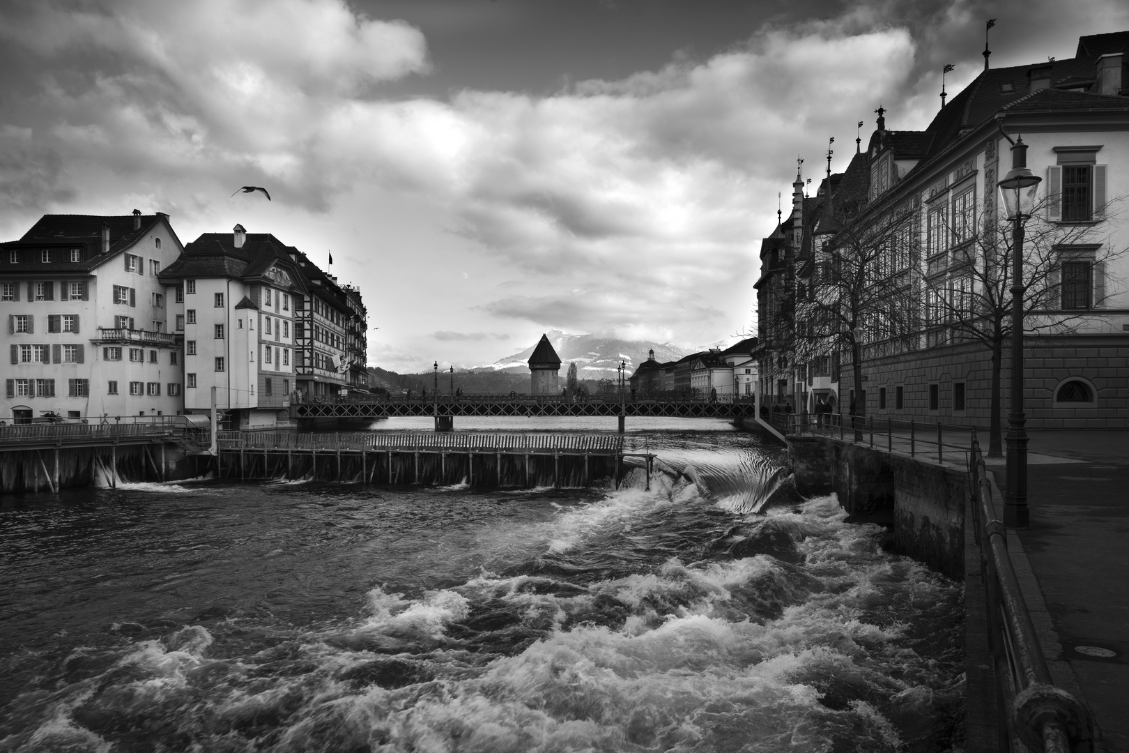 Reusswehr in Luzern