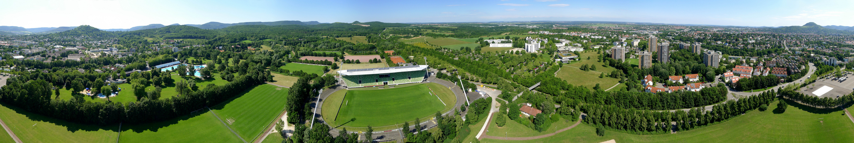 Reutlingen mit Stadion, 360 Grad