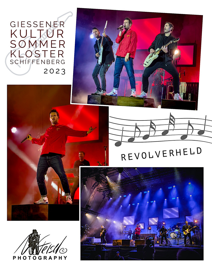 Revolverheld - Collage vom Gießener Kultursommer 2023