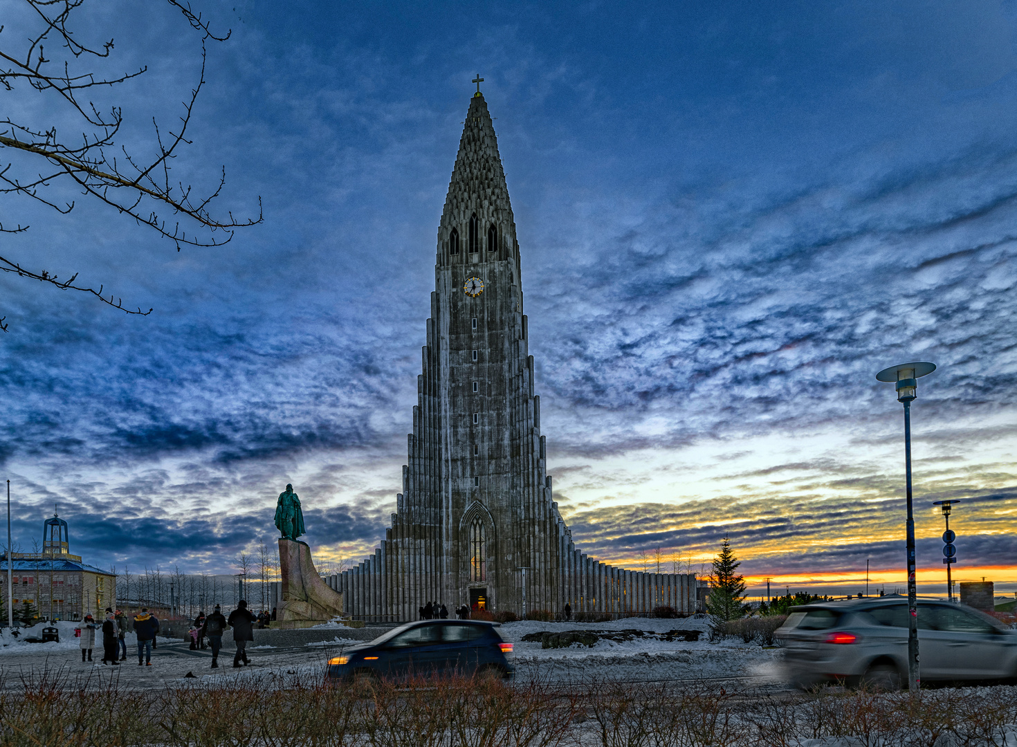 Reykjavik: Weisse Weihnacht  an der Hallgrimskirkja