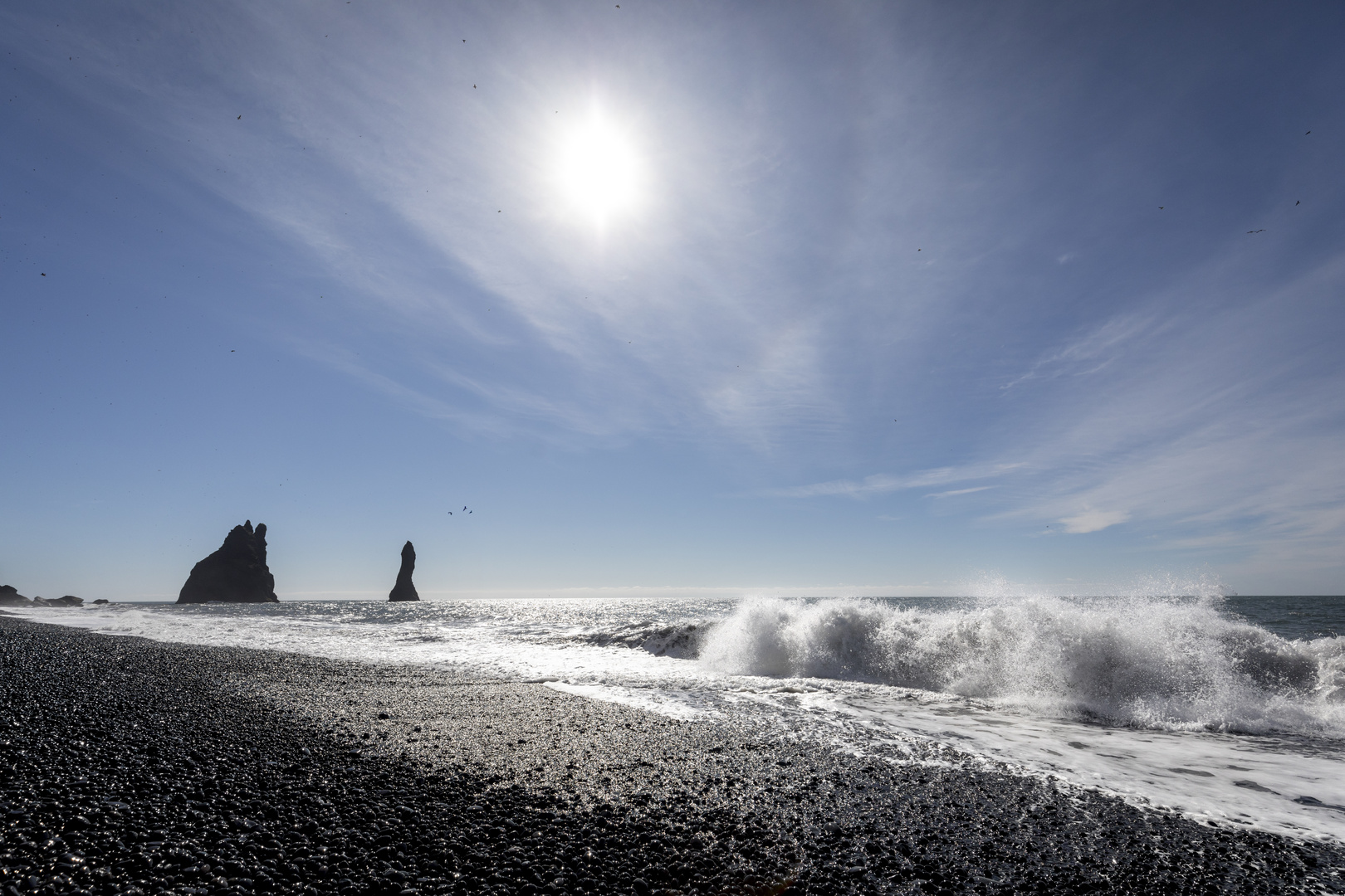 Reynisdrangar am Reynisfjara Strand, Island