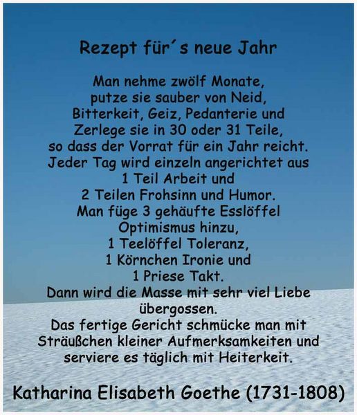 Rezept für´s neue Jahr Foto & Bild archiv wettbewerbe projekte