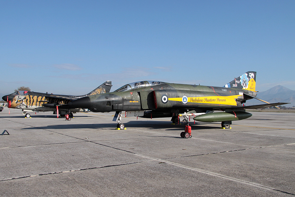 RF-4E Phantom II Greece Air Force 7487 + Tiger A-7