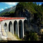 Rhätische Bahn Crossing the Landwasser Viadukt