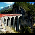 Rhätische Bahn Crossing the Landwasser Viadukt