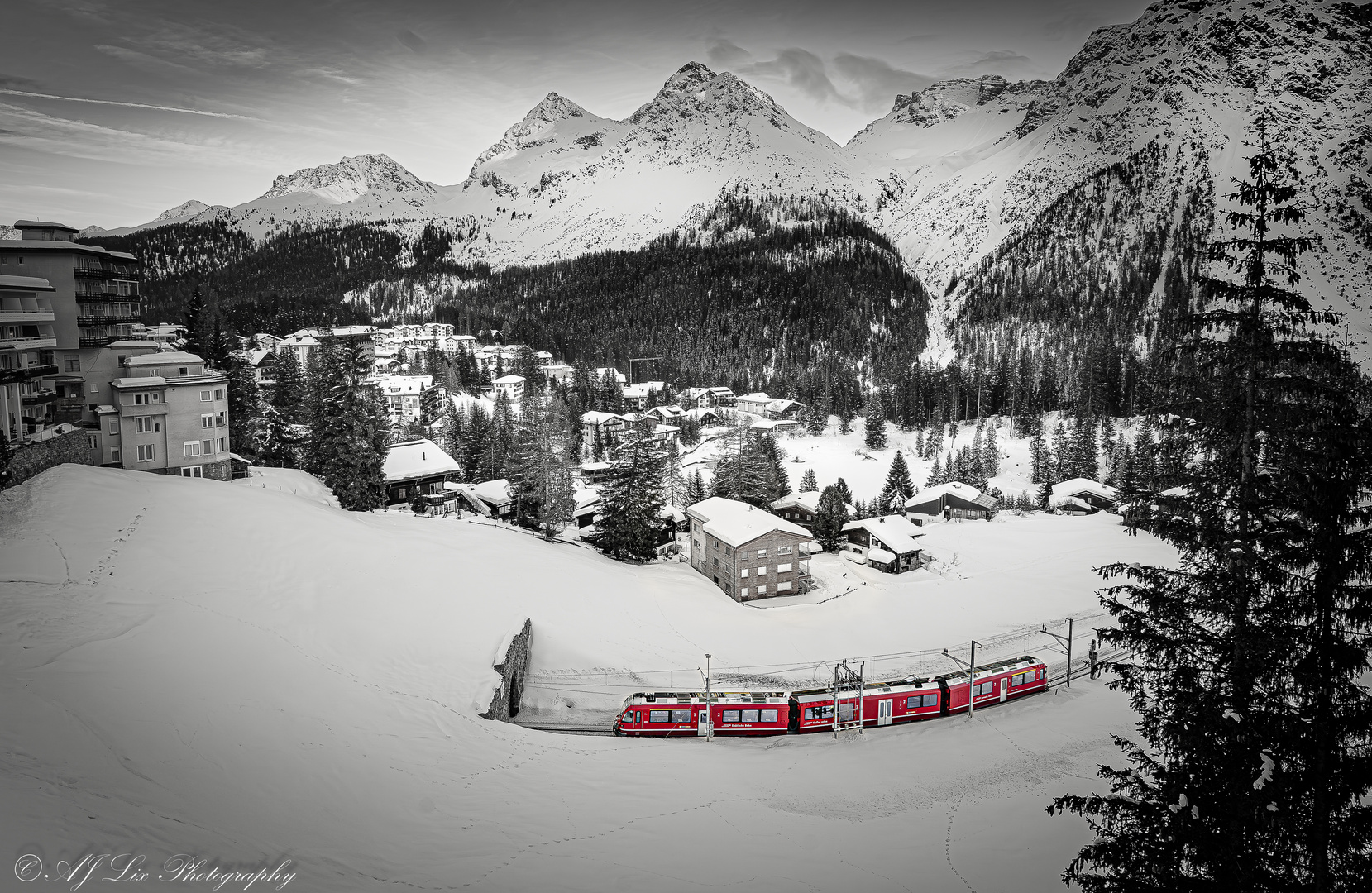 Rhätische Bahn in Arosa, Switzerland 