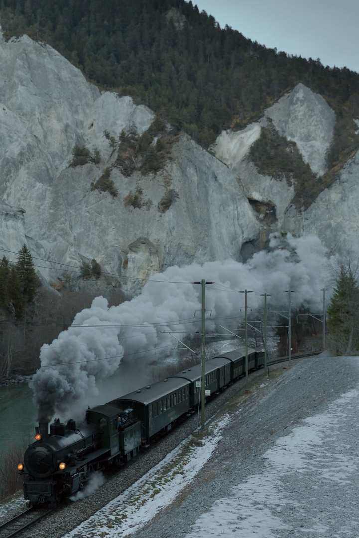 RhB Cla Ferrovia Extrazug kurz nach Versam-Safien