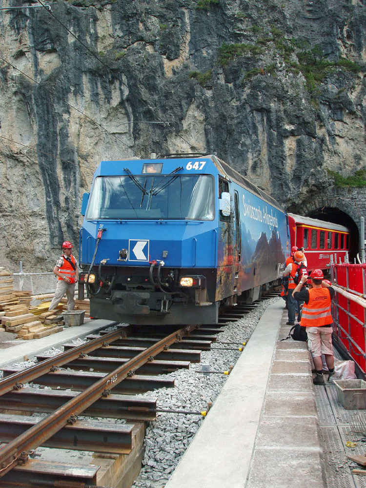 RhB Ge 4/4 III auf dem Landwasserviadukt