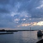 Rhein bei Emmerich, Sonnenuntergang