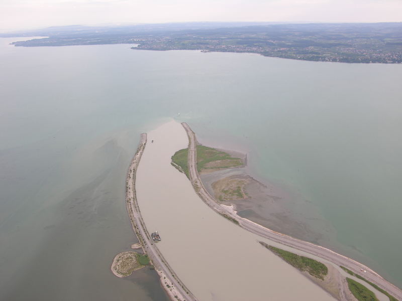 Rhein beim eintritt in den Bodensee