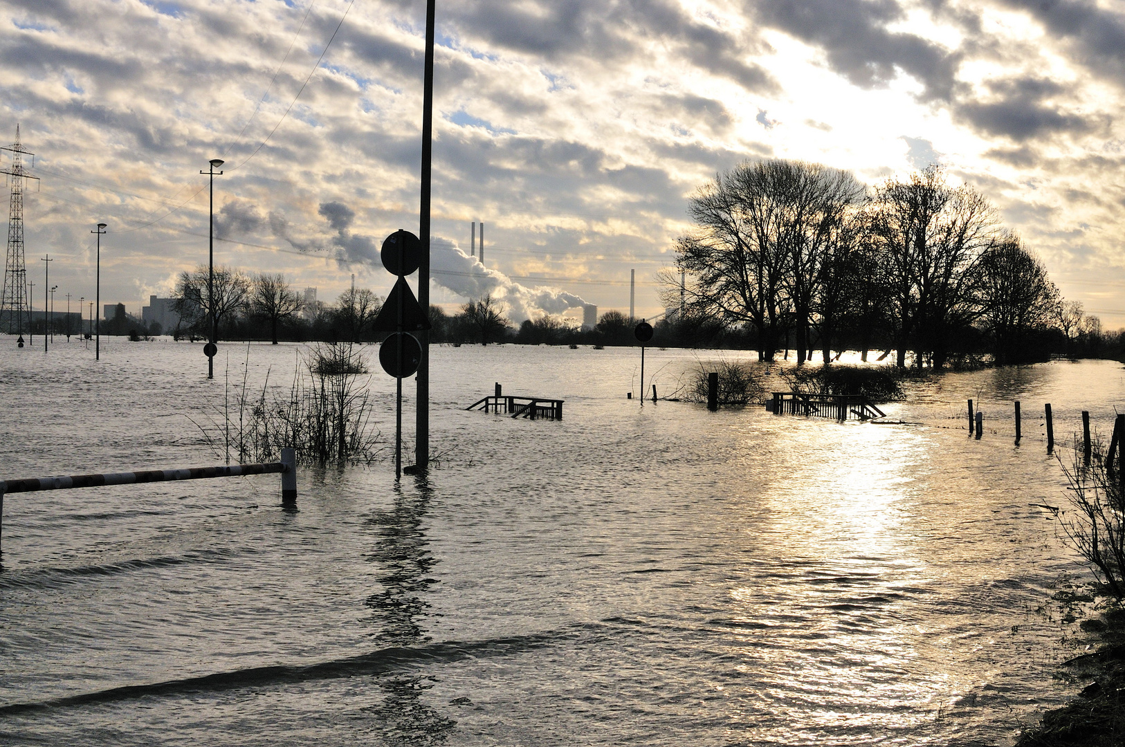 Rhein -Hochwasser bei Orsoy (NRW) 01.2011_01