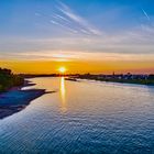 Rhein im Herbst in Düsseldorf