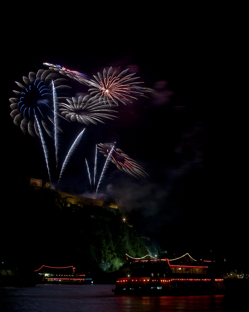 Rhein in Flammen 2010. Koblenz . Festung Ehrenbreitstein