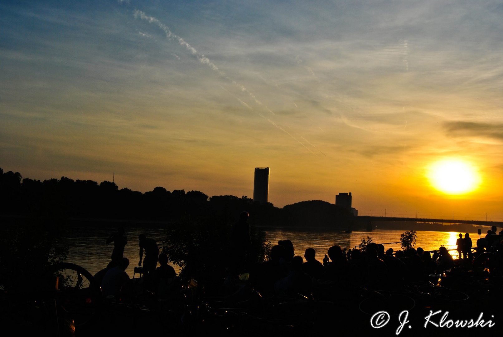 Rhein in Flammen, Sonnenuntergang