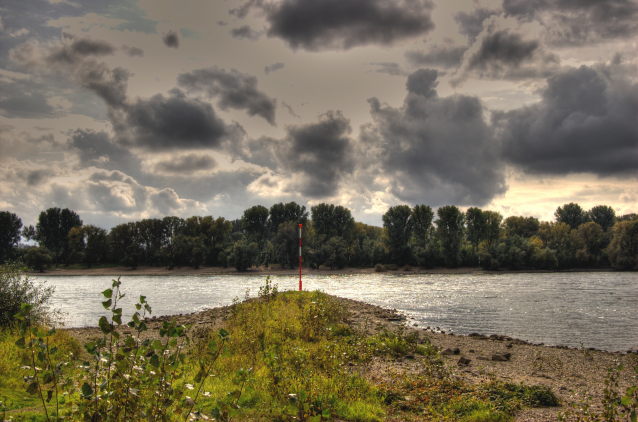 Rhein in Höhe der Messe