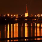 Rhein in Mainz in der Nacht