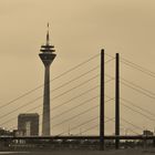 Rhein-Knie-Brücke + Fernsehturm, Düsseldorf