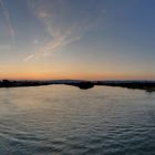 Rhein, kurz nach Sonnenuntergang
