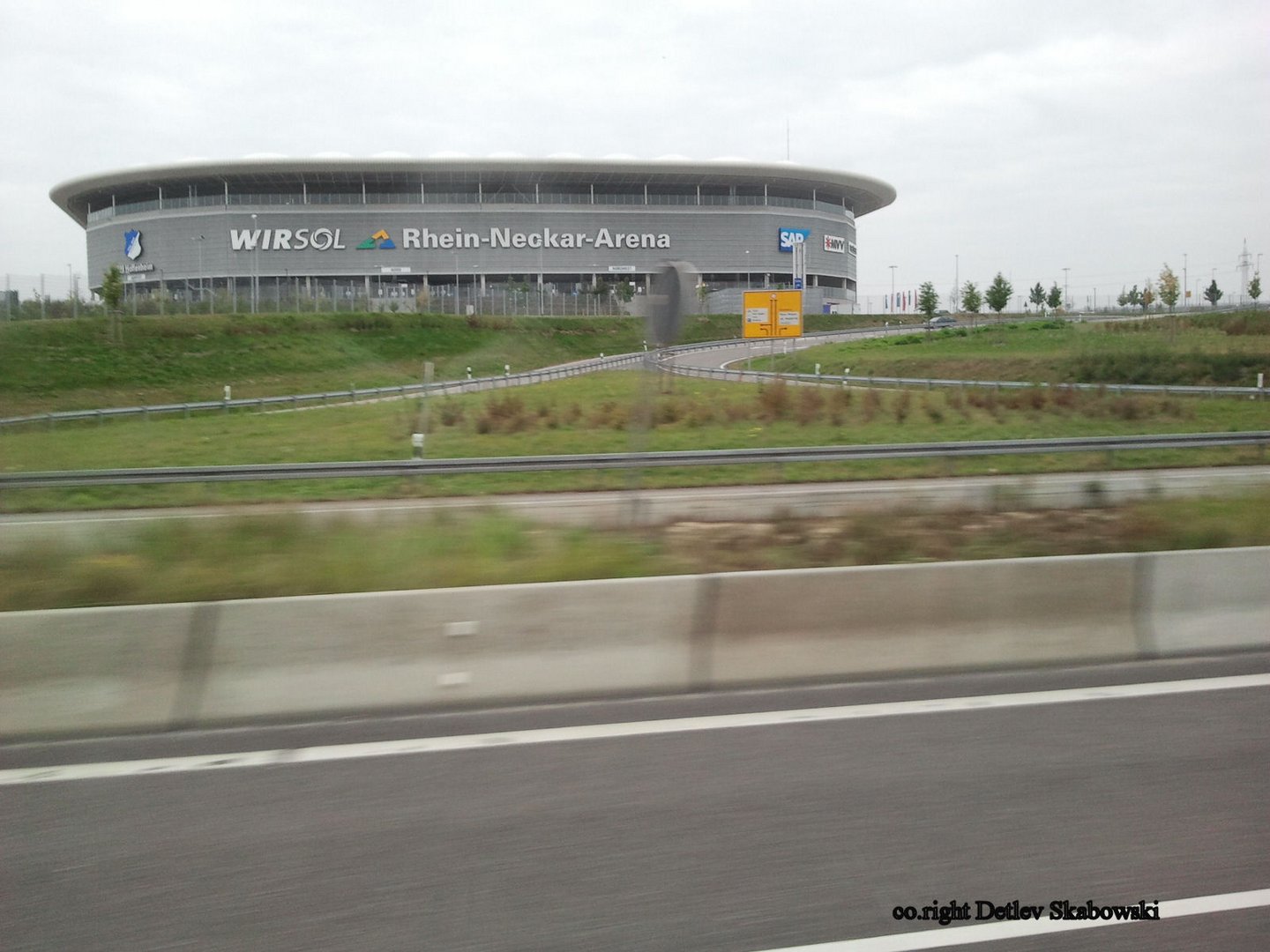 Rhein-Neckar Arena aus dem Auto