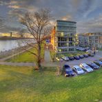 Rhein, Rohmühle, FC-Building und Posttower Bonn II