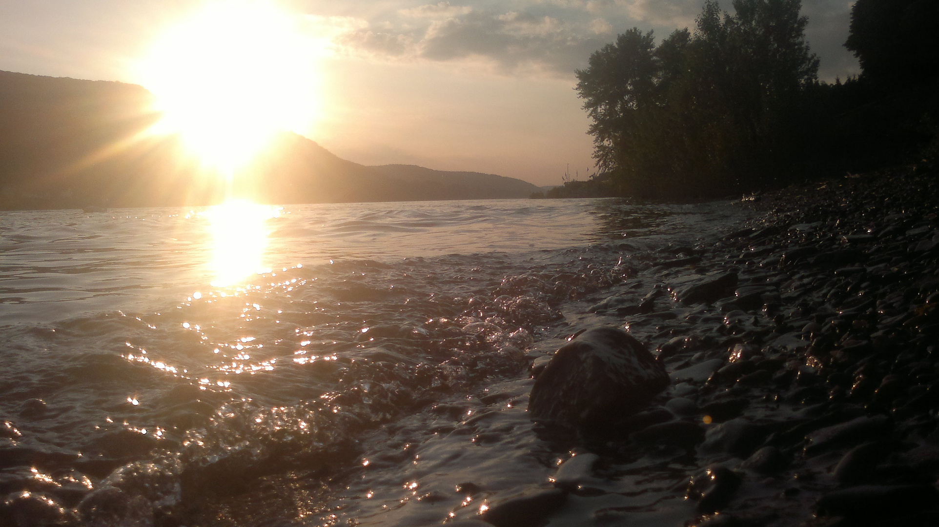 rhein Sonnenuntergang