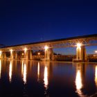 Rhein - Stauwehr unterm Sternenhimmel