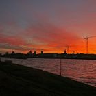 Rheinauhafen im Abendrot