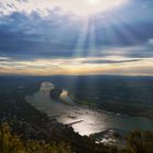 Rheinblick von der Wolkenburg im Siebengebirge