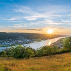 Rheinbrohler Ley Sonnenuntergang Pano