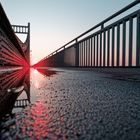 Rheinbrücke im Abendlicht