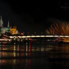 Rhein+Brücke in Flammen