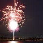 Rheinbrücke Uerdingen Feuerwerk