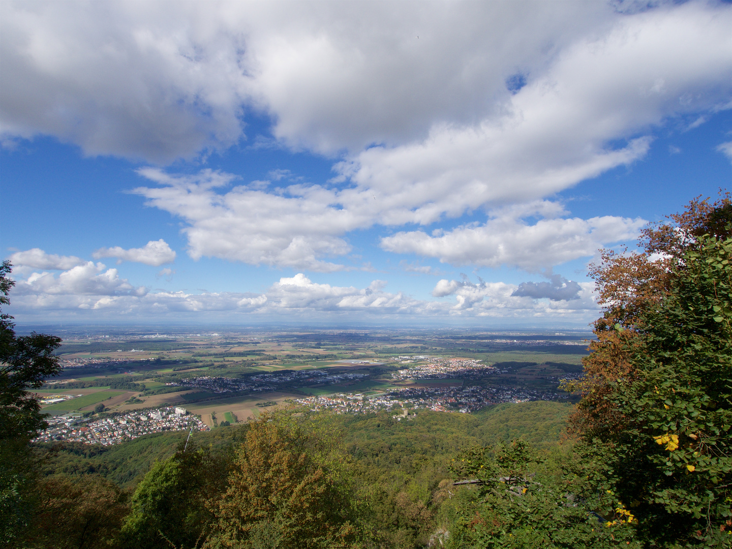 Rheinebene vom Melibokus her gesehen