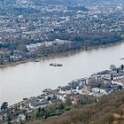 Rheinfähre Königswinter bei Fluß-km 645 zwischen Königswinter (unten) und Bonn-Mehlem (gegenüber)