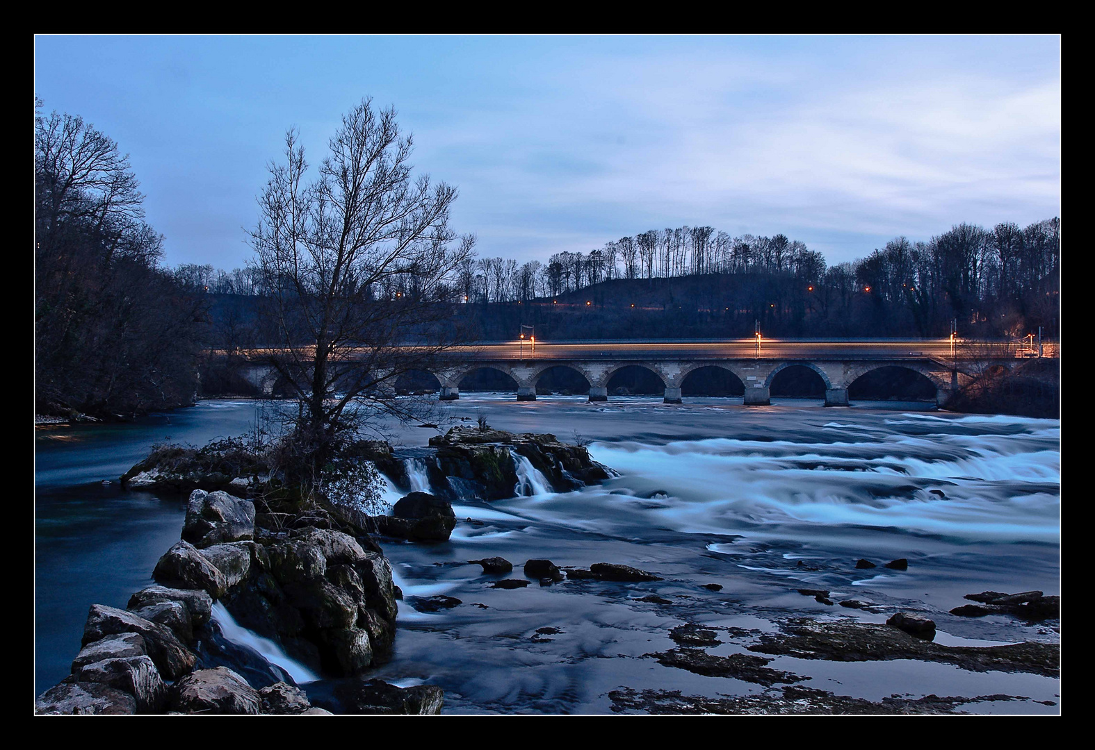 Rheinfall am Abend