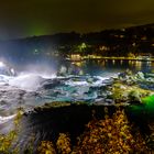 Rheinfall bei Schaffhausen bei Nacht, Oberhalb