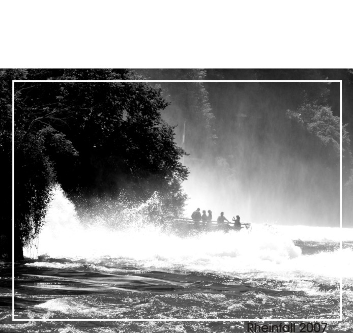 Rheinfall -blackwhite-