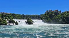 Rheinfall mit dem Schloss Laufen,