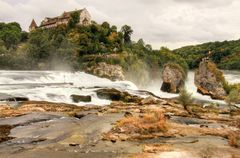 Rheinfall mit Schloss Laufen