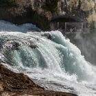 Rheinfall mit wenig Wasser