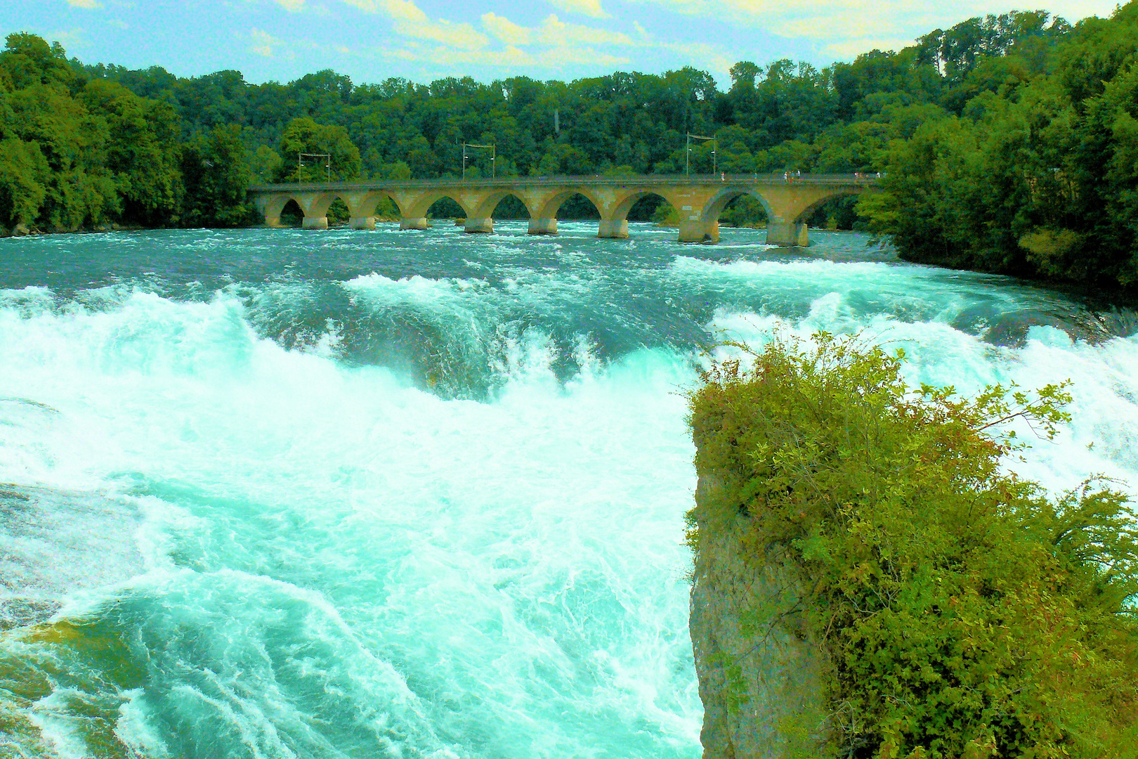 Rheinfall Neuhausen - oberer Wasserfall-Bruch