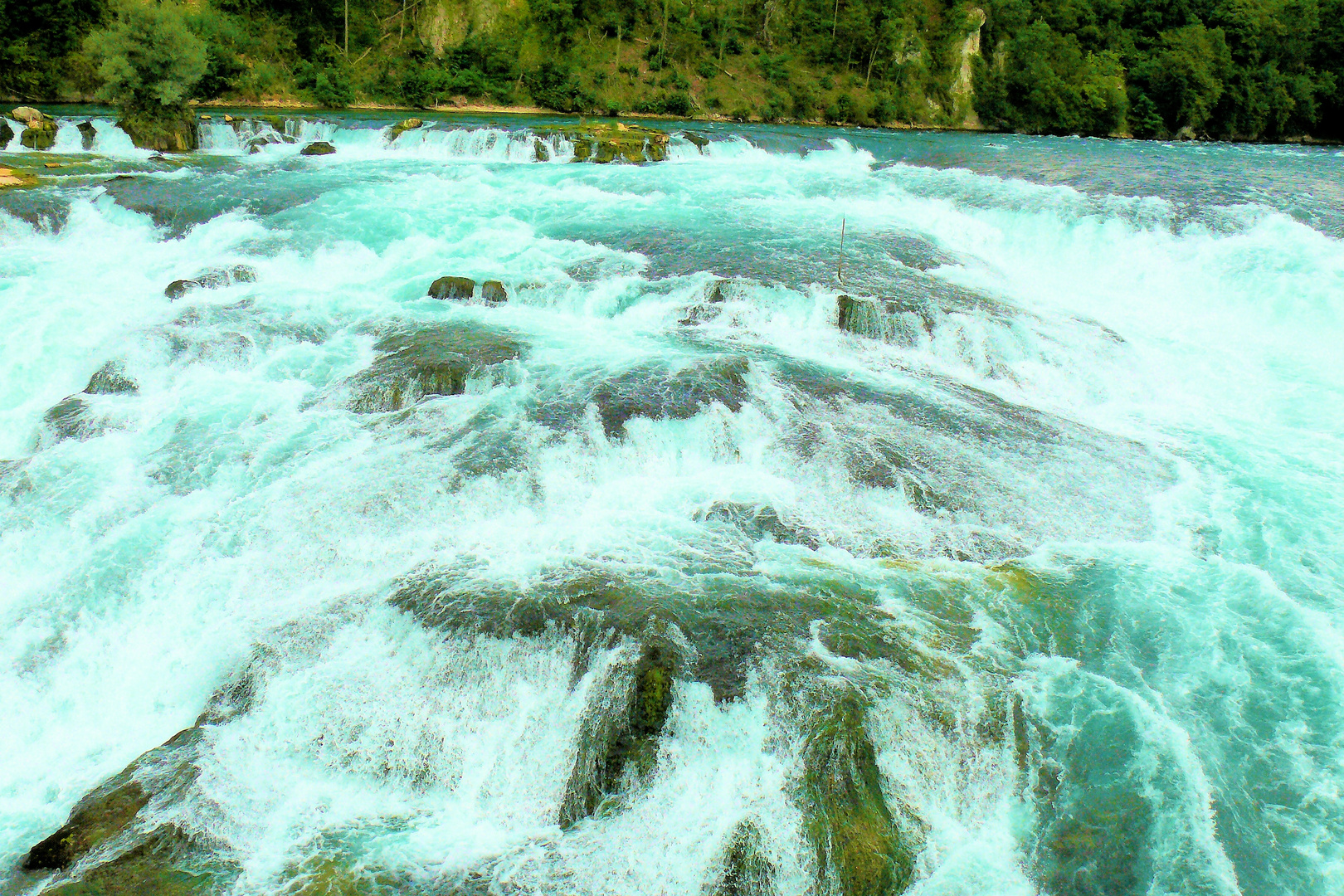 Rheinfall Neuhausen - Wasserfall-Strudel oben