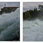 Rheinfall von Schaffhausen in 3D (Kreuzblick)