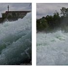 Rheinfall von Schaffhausen in 3D (Kreuzblick)