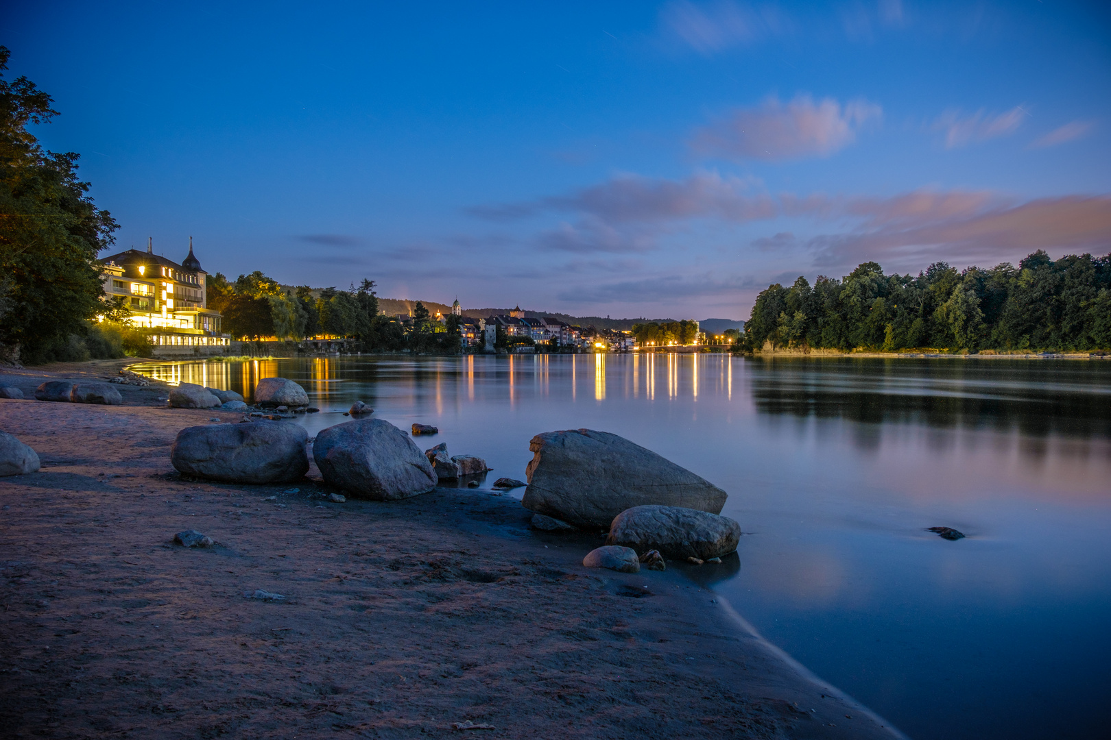 Rheinfelden zur Blauen Stunde