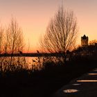 Rheingau - Abendhimmel über dem Rhein bei Eltville