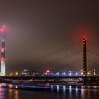 Rheinkniebrücke by night