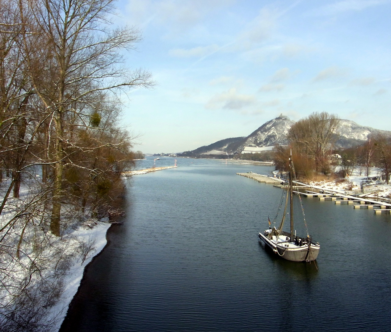 Rheinlandschaft im letzten Winter