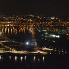 Rhein/mosel Stadt Koblenz bei Nacht